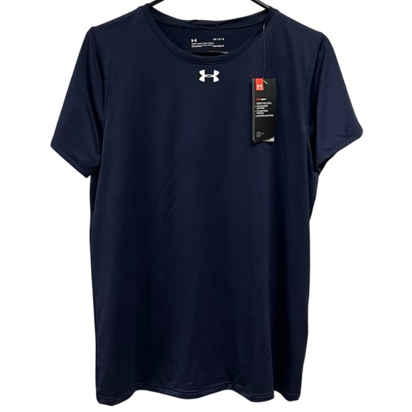 Under Armour Tops - NWT Under Armour Navy Blue Athletic T-Shirt Size Large